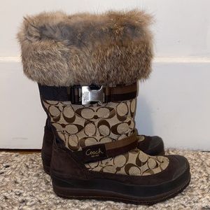 Coach Mariette Winter snow fur boots